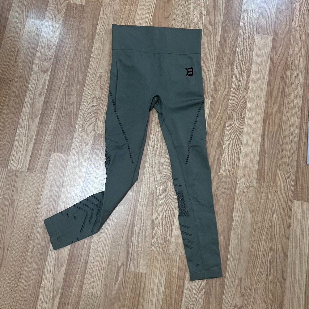Better Bodies - Green Waverly Tights - Medium